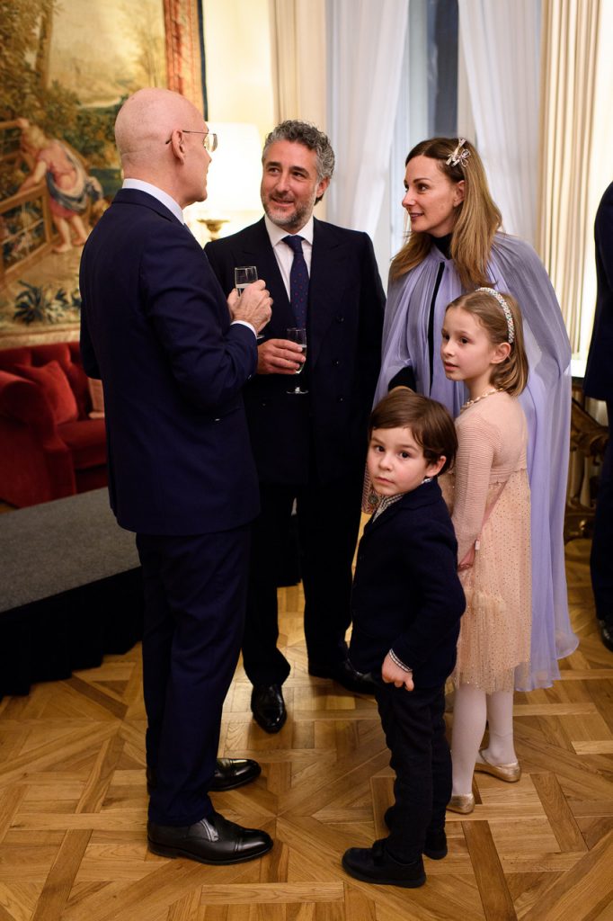 Reception hosted by the Ambassador of Italy for the presentation of “Cavaliere” of the Order of Merit of the Italian Republic to  Luca Del Bono at the Italian Embassy on Monday, 25 February 2019